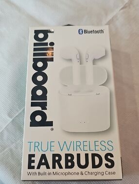 billboard True Wireless Bluetooth Earbuds in White